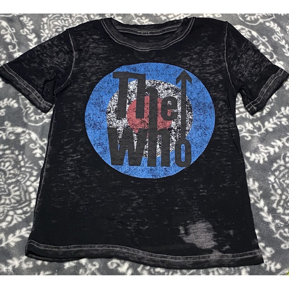 The Who Band T-Shirt Youth 3T | Distressed Burnout Graphic Tee | Rock Band Shirt - Picture 2 of 5
